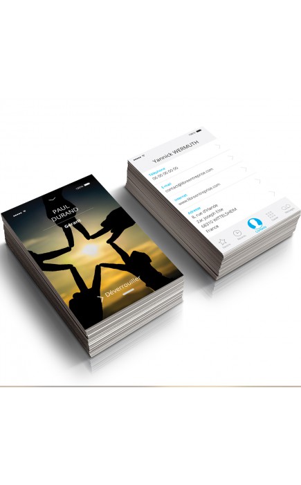 lot de 100 cartes de visite recto verso cartes devisite